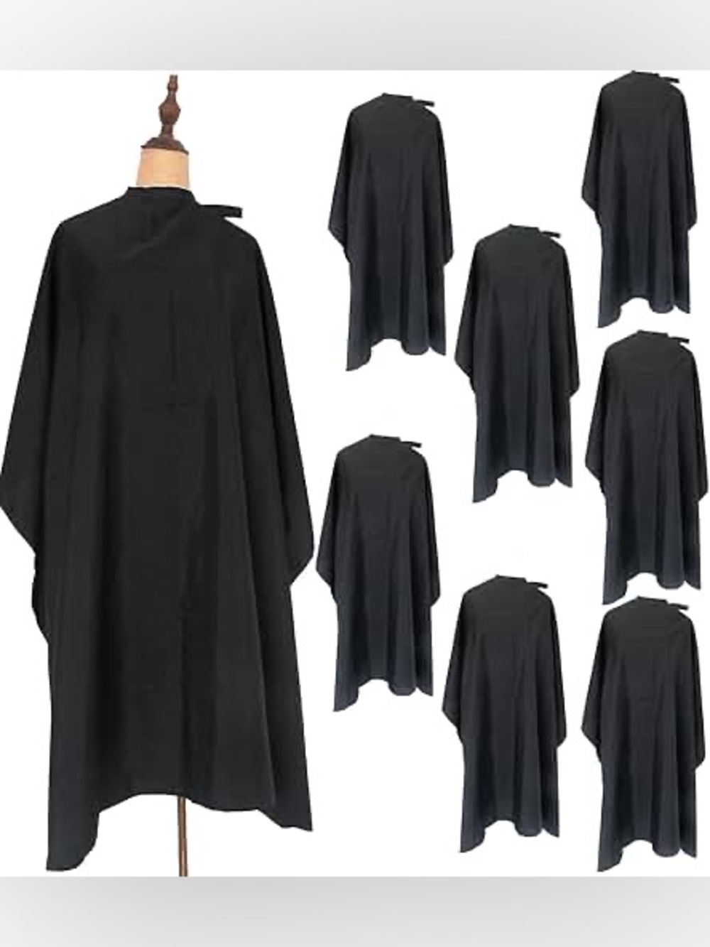 Professional Hair Stylist Black Gown - 8 Capes In Total